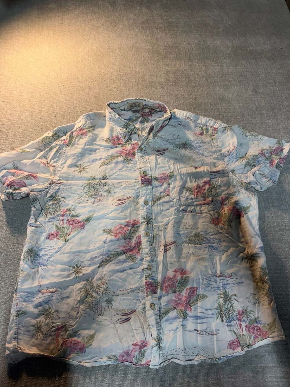 Faherty The Breeze Shirt Molokai Scenic Tropical Size XL
